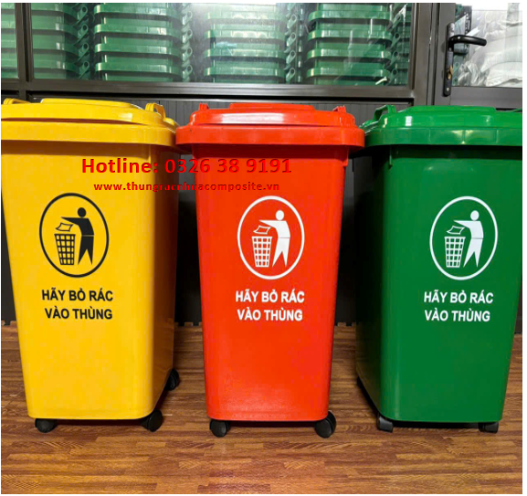 Thùng Rác Nhựa Composite Công Cộng 240L